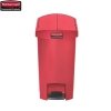 Kosz Slim Jim® Step-On 30L Resin Containers End Step Style red